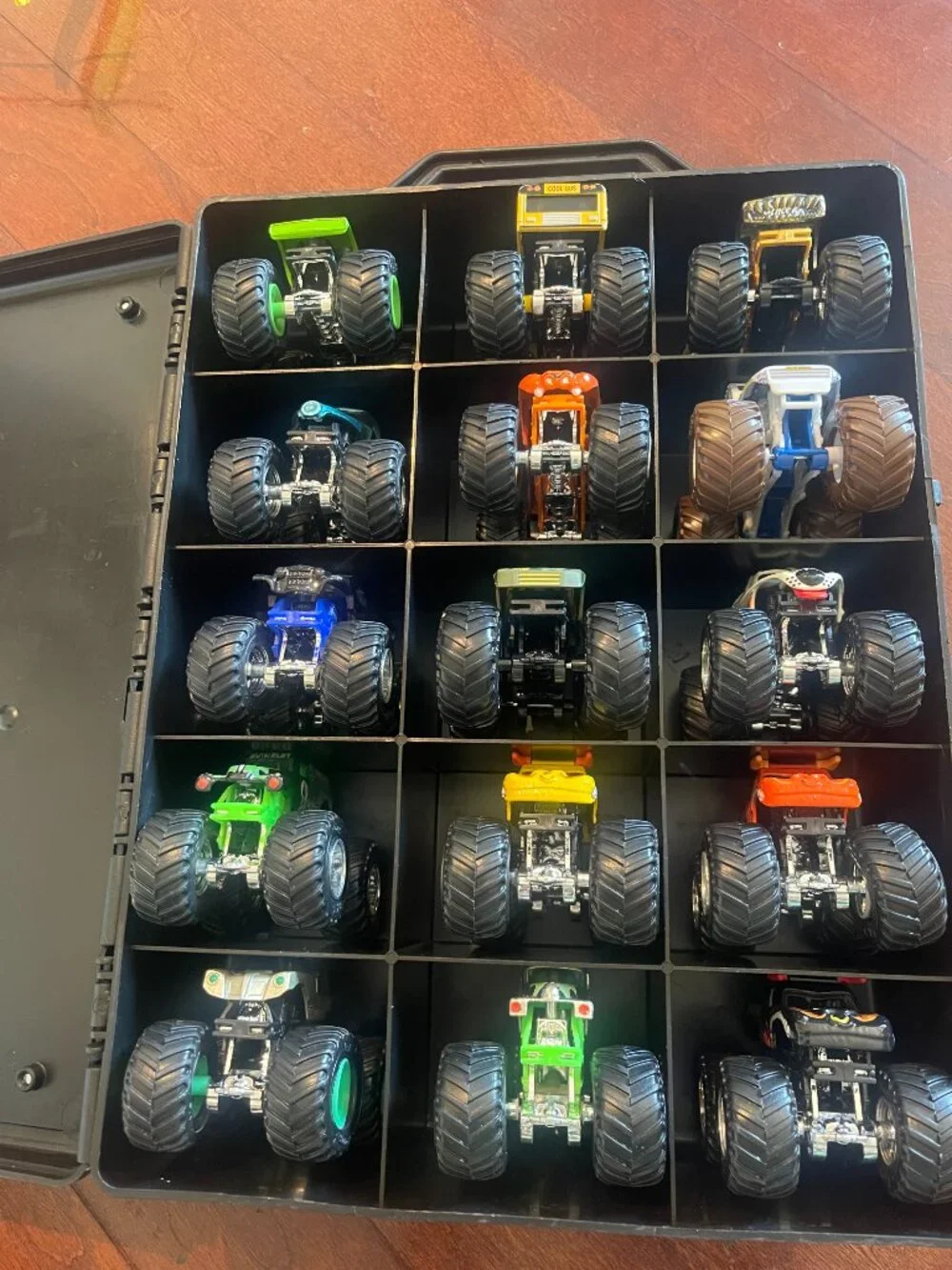 Hot Wheels Monster Jam Grave Digger Storage Case + 15 Trucks